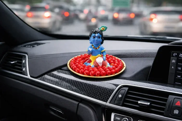 Krishna Statue for Car Dashboard Brings Peace and Joy